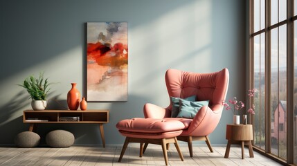 Colorful interior and armchair