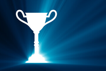 Concept of award with backlighted cup