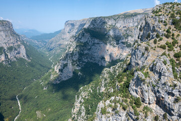 Summer view of Vikos gorge, Zagori, Epirus, Greece