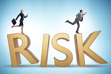 Risk management concept with letters