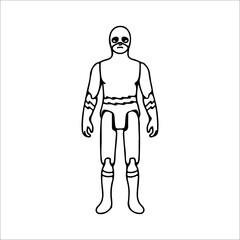 vector illustration of superhero body
