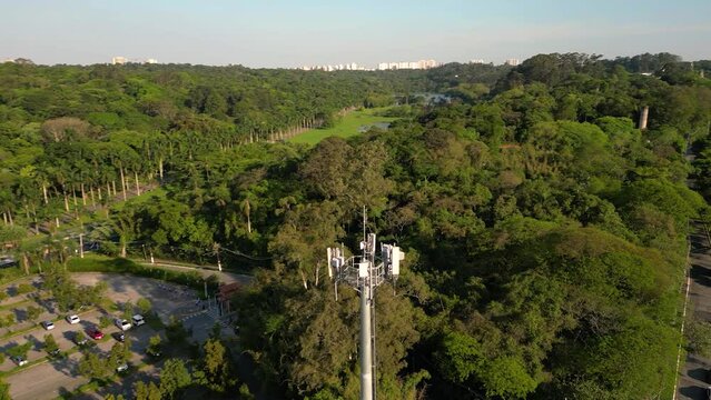 Antenna 5G mobile network drone forest ESG