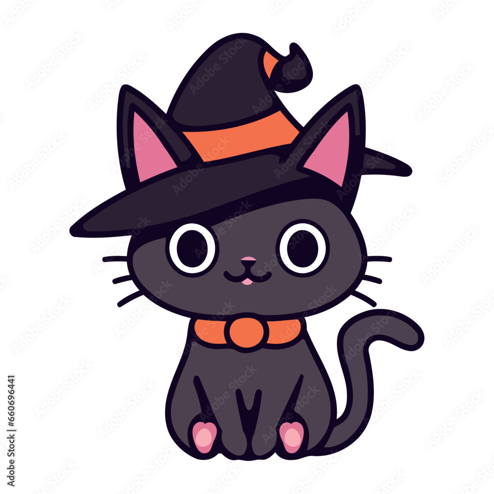 Wall mural halloween pet cat