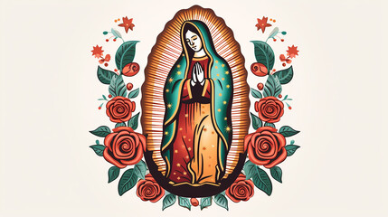 virgem maria de guadalupe  - obrazy, fototapety, plakaty