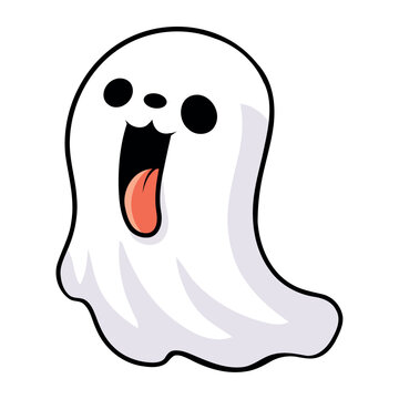 halloween pet ghost illustration