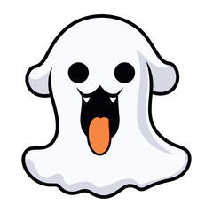 halloween pet ghost tongue out
