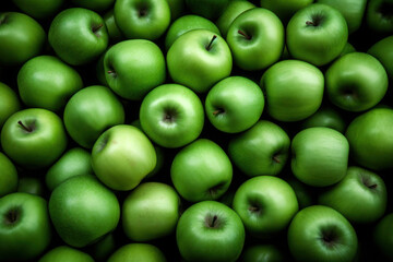 Green apples at local farmer market