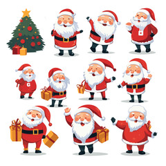 Illustration Vector set of Happy new year and Christmas