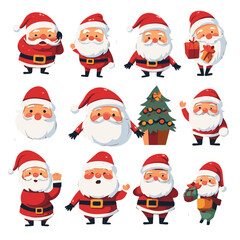 Illustration Vector set of Happy new year and Christmas