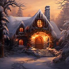Cozy Snow-Covered Cabin in the Woods | Christmas | 25 dec | Christmas day