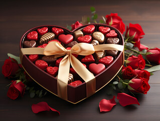 Elegant Heart-Shaped Chocolate Box