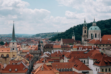 Fototapeta na wymiar center of the old town, Prague 1, tourist season, tourist Europe, city sights