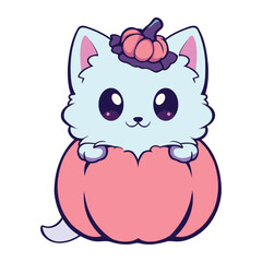 halloween pet cat pumpkin
