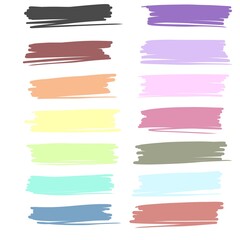 set of watercolor paint strokes 
