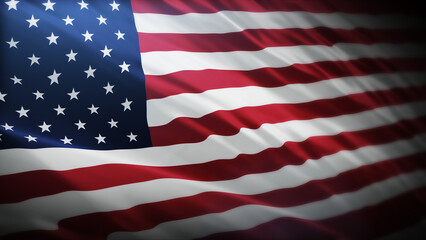 Fototapeta premium 3d rendering illustration of US flag waving