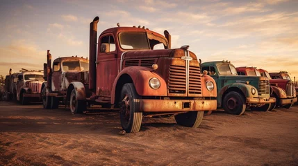  Rustic Rigs: Explore the aging beauty of vintage semi-trucks in a classic truck graveyard. Use creative angles and lighting to showcase the textures, colors, and history that these retired giants hold © insta_photos