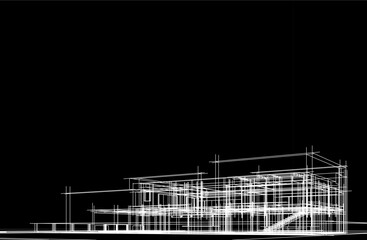 Obraz premium Abstract architectural background vector drawing