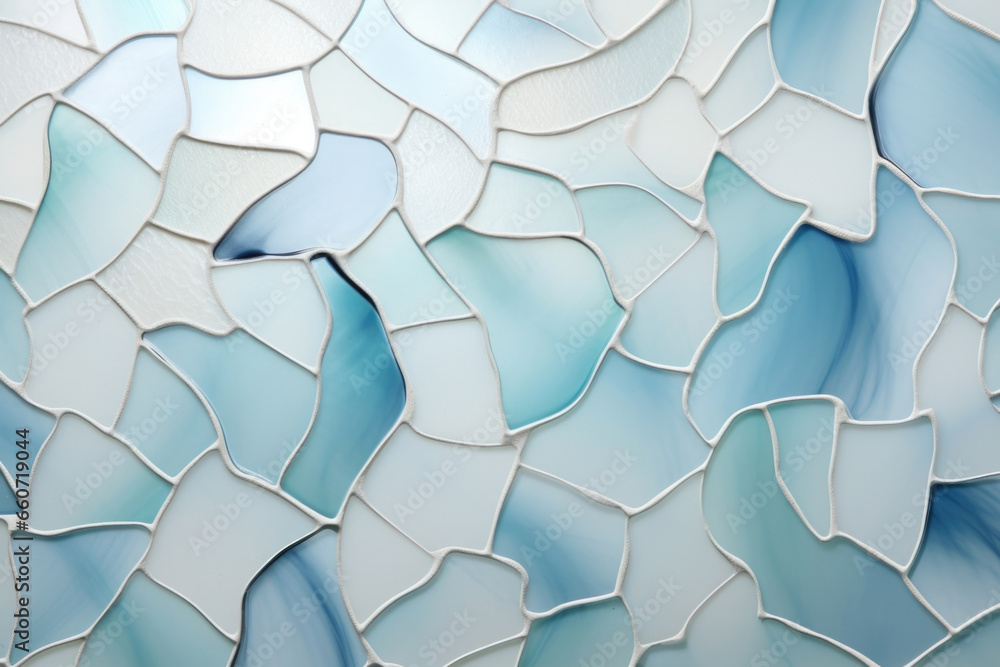 Poster mosaiclike texture of wavy pebbled glass, with its organic and irregular shapes adding character to 