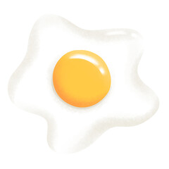 Fried Egg Illustration Watercolor