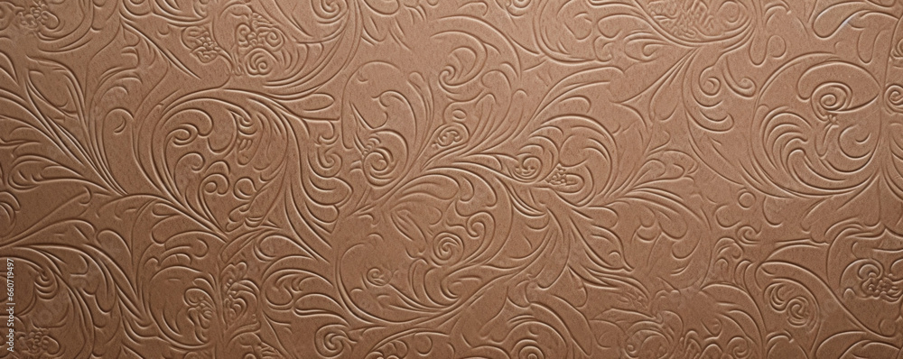 Poster closeup of embossed kraft paper this texture features a raised design that adds depth and dimension 