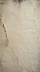 Texture of a torn paper sheet with a torn corner, revealing its smooth and velvety surface with a torn and uneven edge.