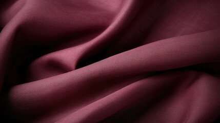Fototapeta premium Texture of a deep burgundy linen fabric with a rich, luxurious feel. The texture is smooth and soft, with a slight nap that adds to the fabrics elegant appearance.