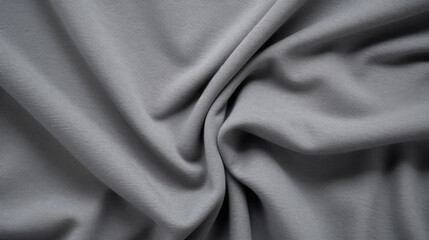 Texture of a knitted cotton jersey fabric, with a stretchy and smooth texture and a heather grey color. The fabric is comfortable and easy to work with, making it a popular choice for tshirts - obrazy, fototapety, plakaty