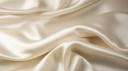 Naklejka premium Texture of a subtle champagne silk, displaying a fine crepe weave and a subtle texture. The fabric has a soft and smooth feel, with a rous sheen that catches the light in a beautiful way.