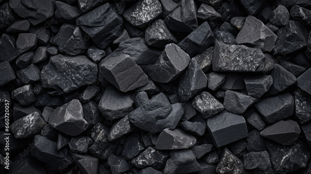 Poster texture of basalt with a uniform, dark color that is peppered with small, shiny speckles. these spec