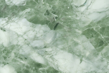 Closeup of green marble with subtle s of lighter green and white, resembling a tranquil forest. The s add a natural, organic touch to the smooth surface.