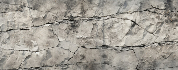 Tumbled stone with a worn and cracked texture, featuring jagged lines and crevices that add character and interest to its surface.
