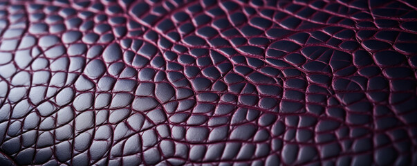Closeup of a bonded leather with a faux crocodile skin texture, creating a bold and eyecatching visual effect.