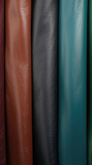 Fototapeta premium Texture of a semianiline leather with a twotoned effect, created by a combination of matte and shiny finishes. Its grain is prominent and gives the leather a luxurious and sophisticated