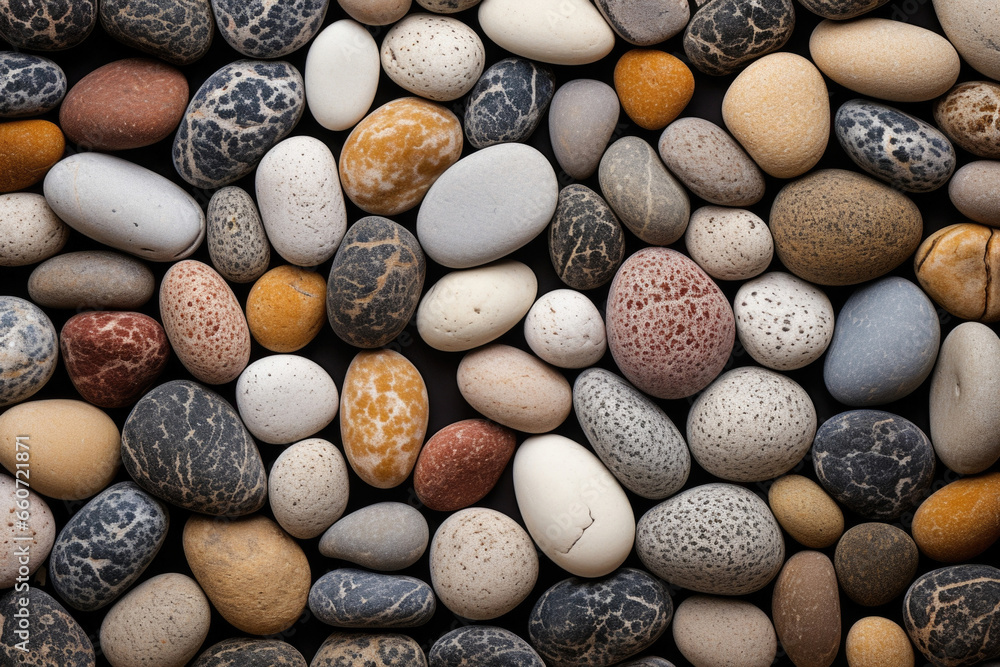 Poster texture of speckled riverbed stones these stones have a mottled look with small speckles of color th