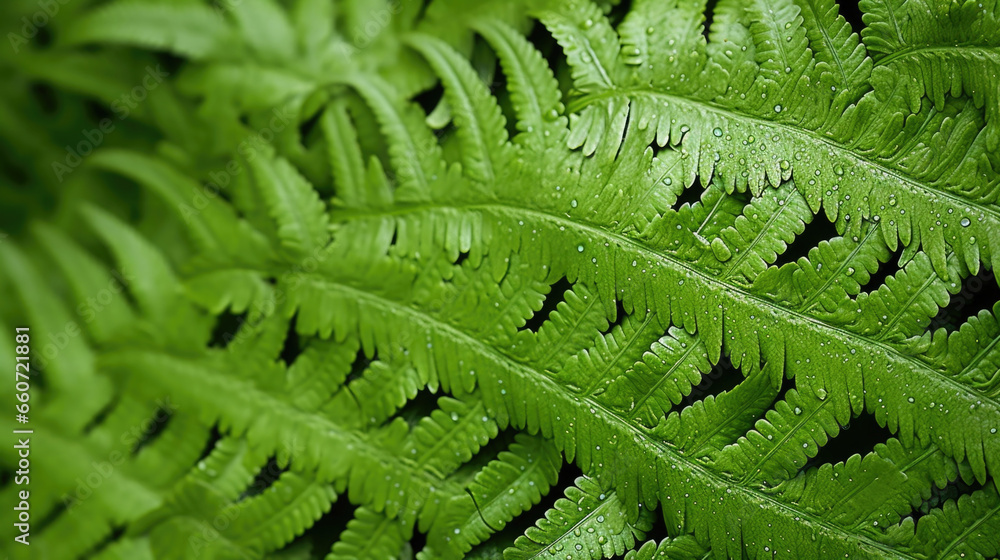 Poster detailed view of a fern frond, revealing a unique mosaiclike texture created by a mixture of smooth 