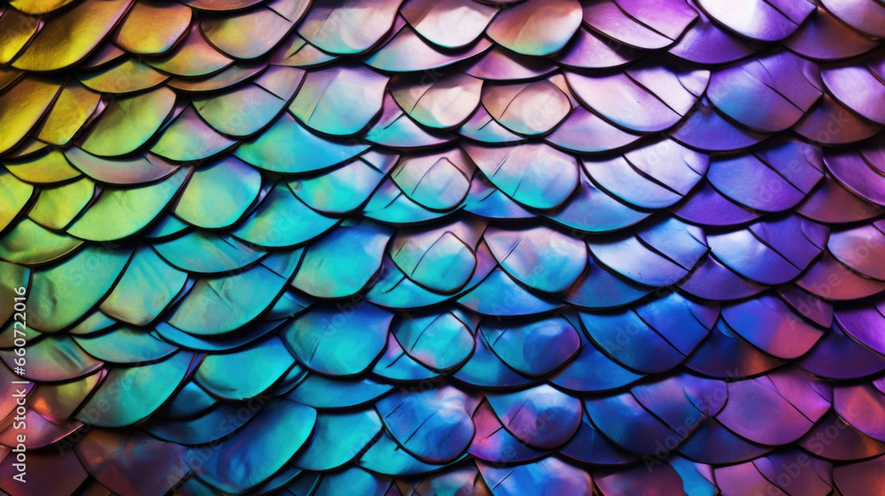 Poster texture of iridescent erfly wing scales with a spiky, almost reptilianlike appearance. the scales ha