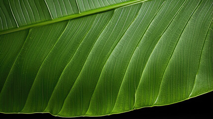 Closeup of leaf s displaying a featherlike texture, with the large midrib acting as the spine and the secondary s resembling feather strands.