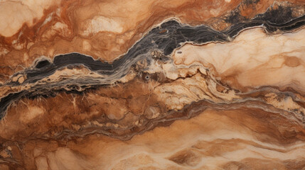 Closeup of a marbled antler surface. Swirls of light and dark colors cover the surface, resembling marble stone. The texture is smooth to the touch, with a glossy finish.