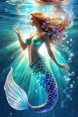 Foto op Plexiglas mermaid in the water © Sun