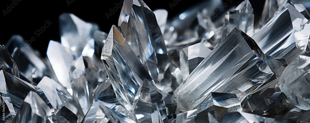 Poster closeup of chromium crystals this texture displays small, hexagonal crystals of chromium, sparkling 