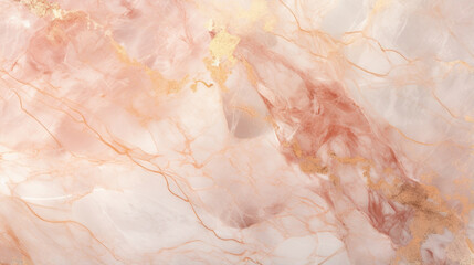 Closeup of a rose gold marble texture, with a mix of warm and cool tones creating a stunning and unique pattern. The texture appears to be ed and polished, giving off a luxurious and sophisticated