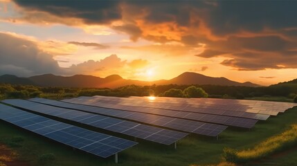 panorama Alternative electricity source solar panels