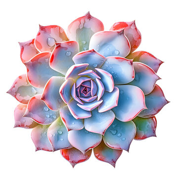 echeveria, juvenilia, stone rose, succulent, drawing isolated on a transparent background