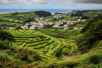 Fototapeta na wymiar Vila Franca do Campo, Azores, Portugal. Generative AI