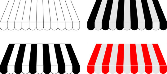 outline silhouette shop canopy icon