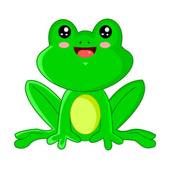 Cute frog vector