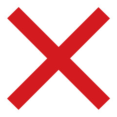 Fototapeta premium シンプルな赤いバツアイコン