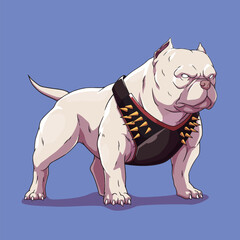 Dog american bully pitbull white
