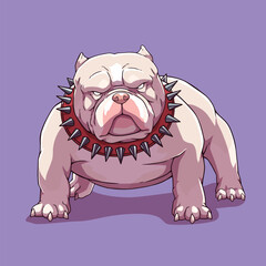 Dog american bully pitbull white
