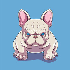 Dog american bully pitbull white
